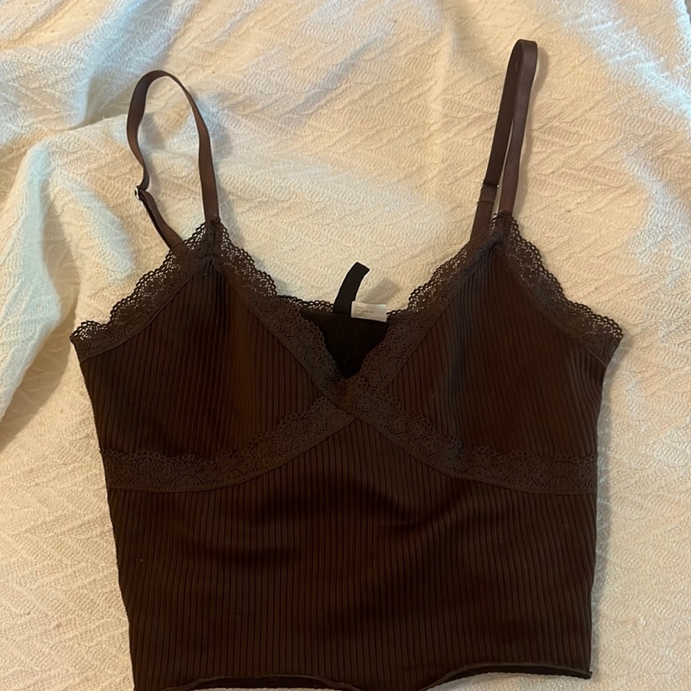 Brown tank top from H&M